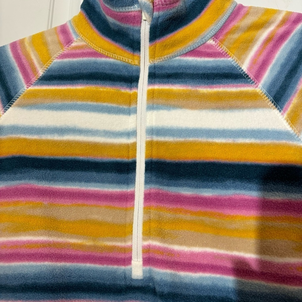 ❤️2/$15 or 3/$21❤️NWT Eddie Bauer Striped 1/4 Zipped Pullover Fleece, Size M - Picture 4 of 11
